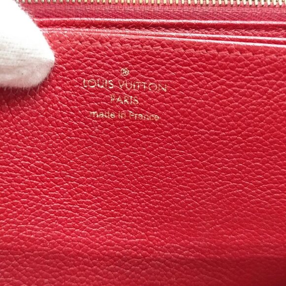 502310BH (L4) Louis Vuitton Wallet Long Red Monogram Empreinte - Picture 8 of 10